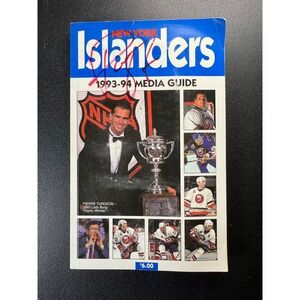 Vintage 1993-94 New York Islanders NHL Media Guide Pierre Turgeon Lady Byng